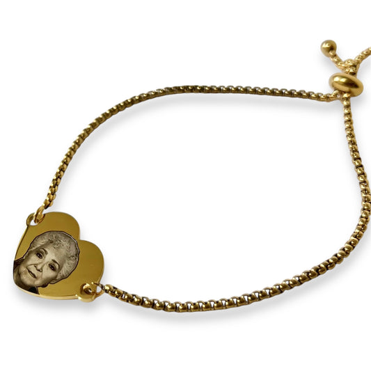 Brazalete Corazón Dorado Ajustable