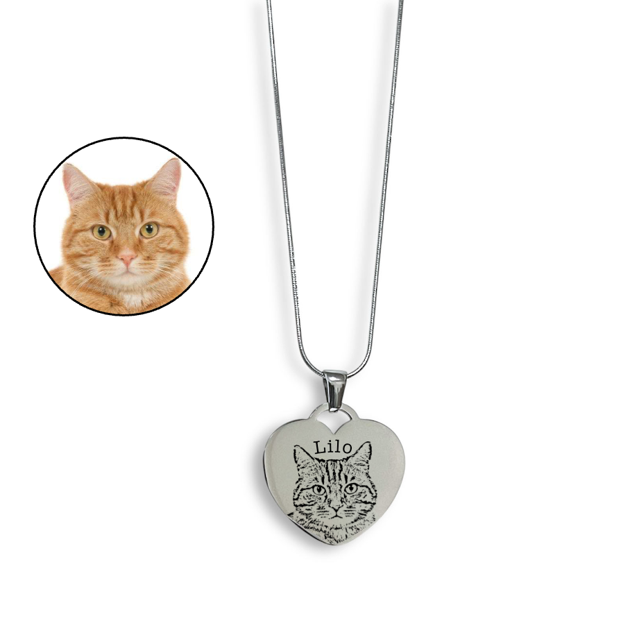 Collar Corazón Plateado