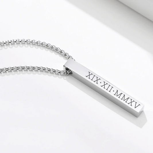 Collar Barra Plateado