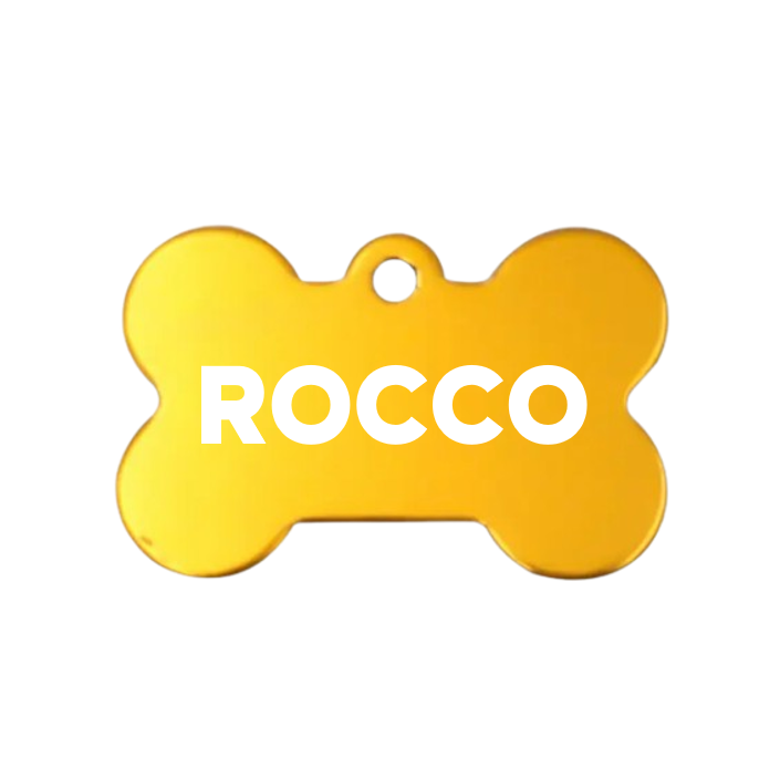 Placa Hueso Metálica Para Mascota
