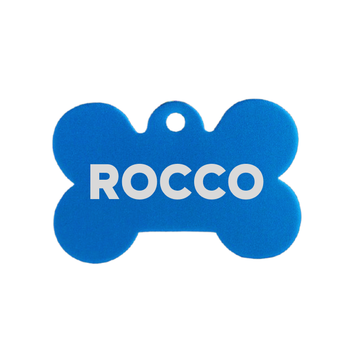 Placa Hueso Metálica Para Mascota