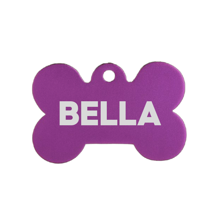 Placa Hueso Metálica Para Mascota