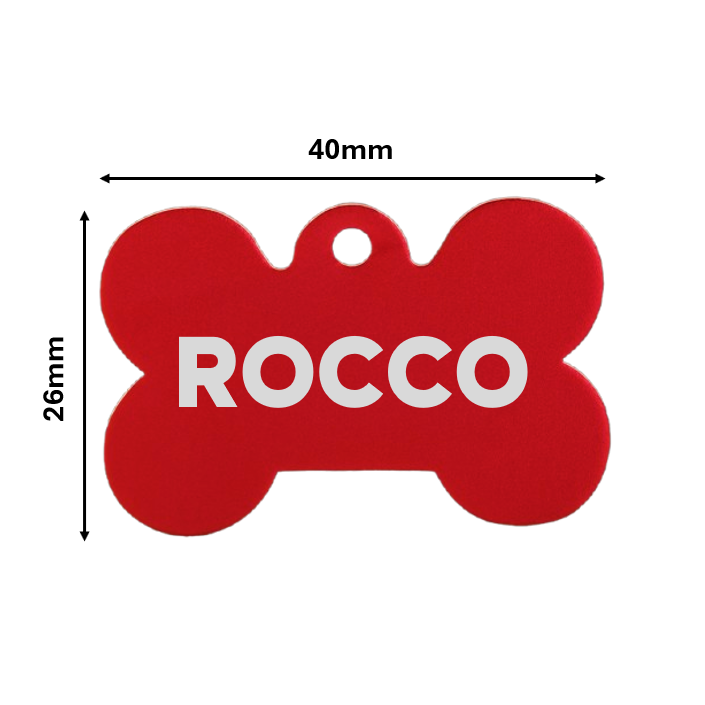 Placa Hueso Metálica Para Mascota
