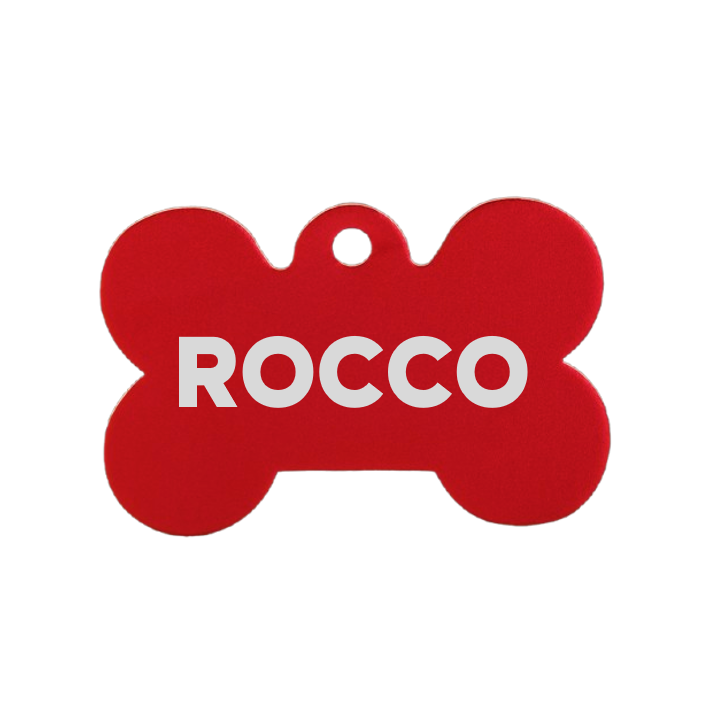 Placa Hueso Metálica Para Mascota