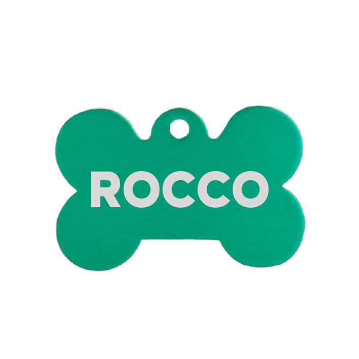 Placa Hueso Metálica Para Mascota