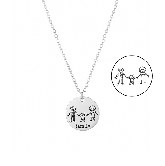 Collar Medalla Plateado