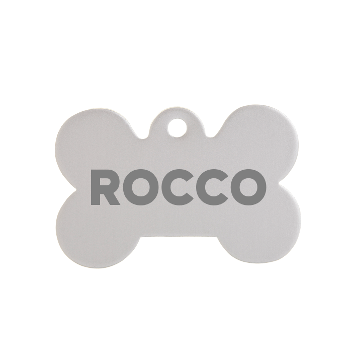 Placa Hueso Metálica Para Mascota