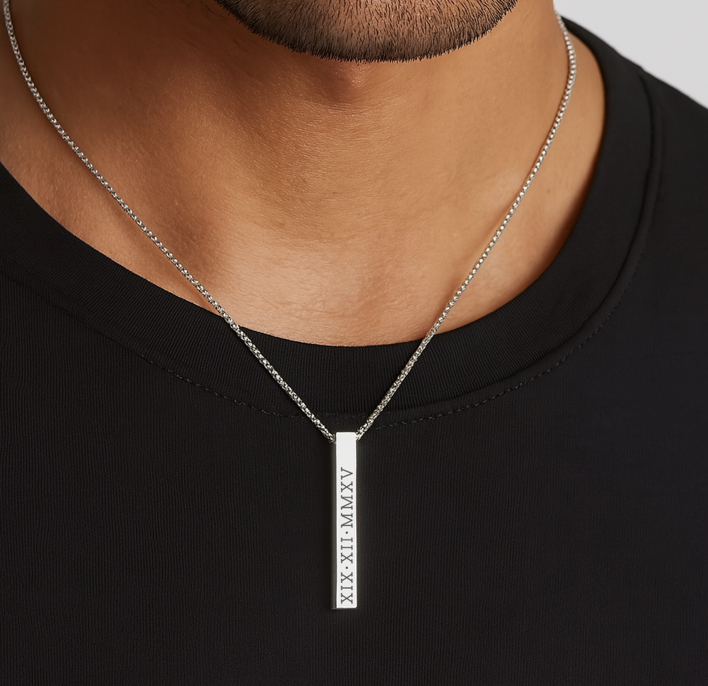 Collar Barra Plateado