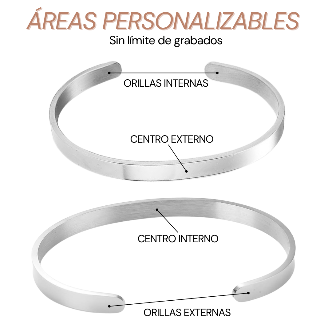 Par de Brazaletes Rigidos Ajustables