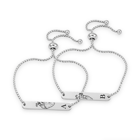 Par de Brazaletes Plateados