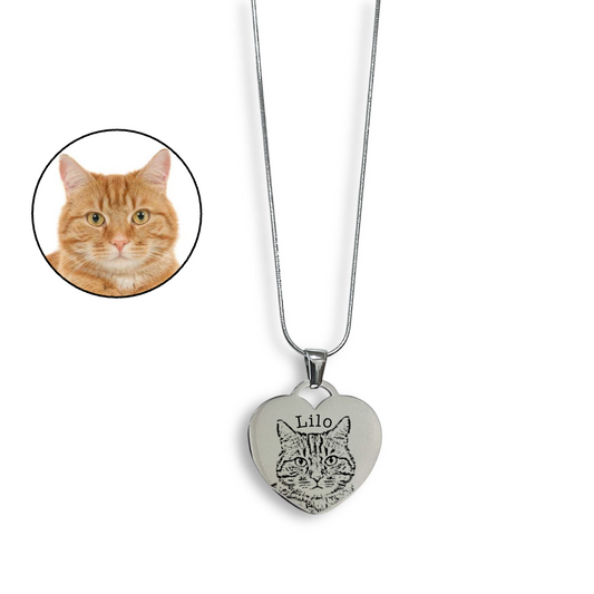 Collar Corazón Plateado