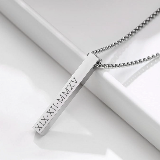 Collar Barra Plateado