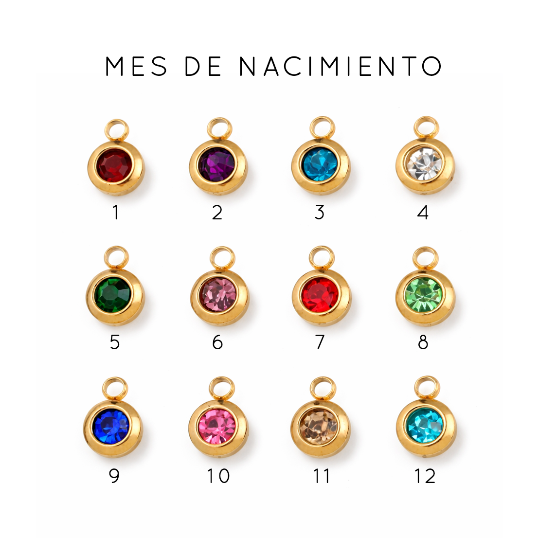 Collar Tag + Cristal Dorado