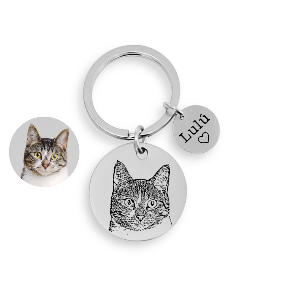 Llavero Plateado Circular