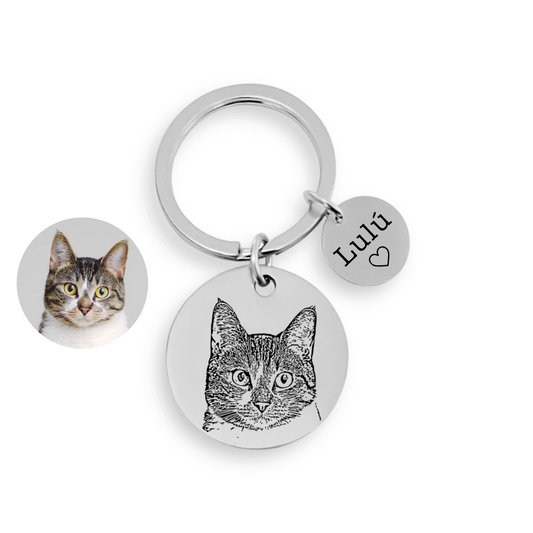 Llavero Plateado Circular