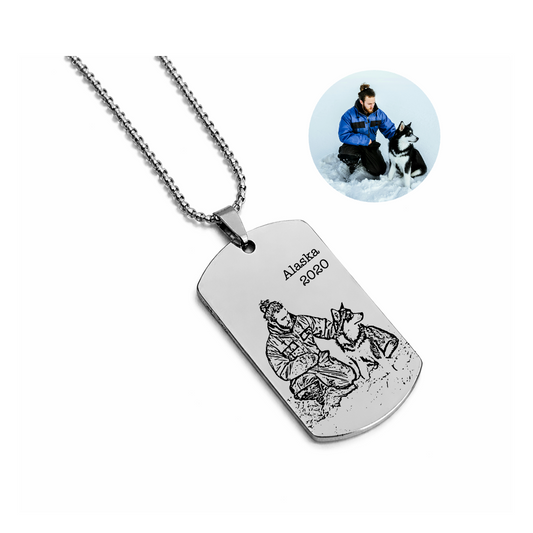 Collar Militar Plateado