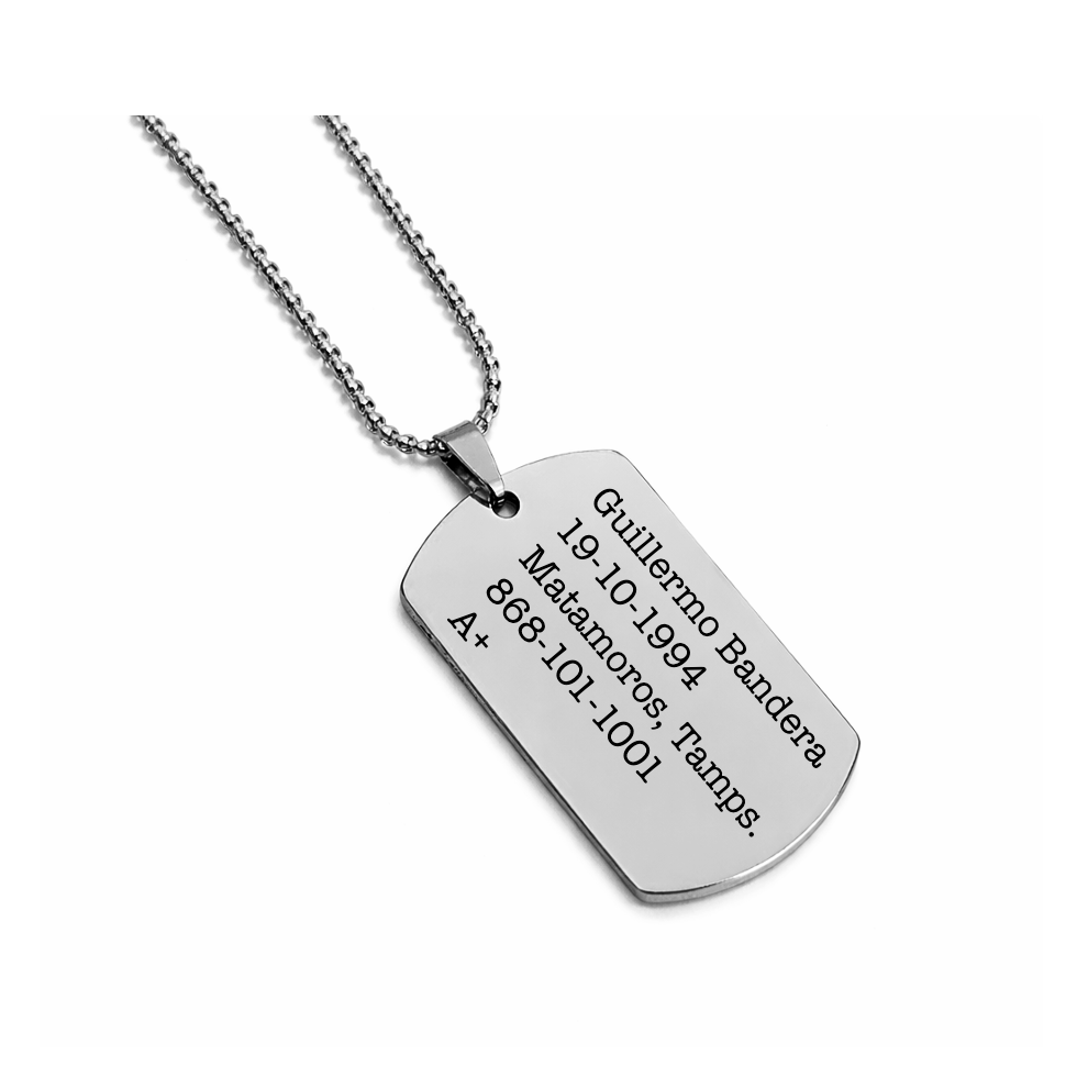 Collar Militar Plateado